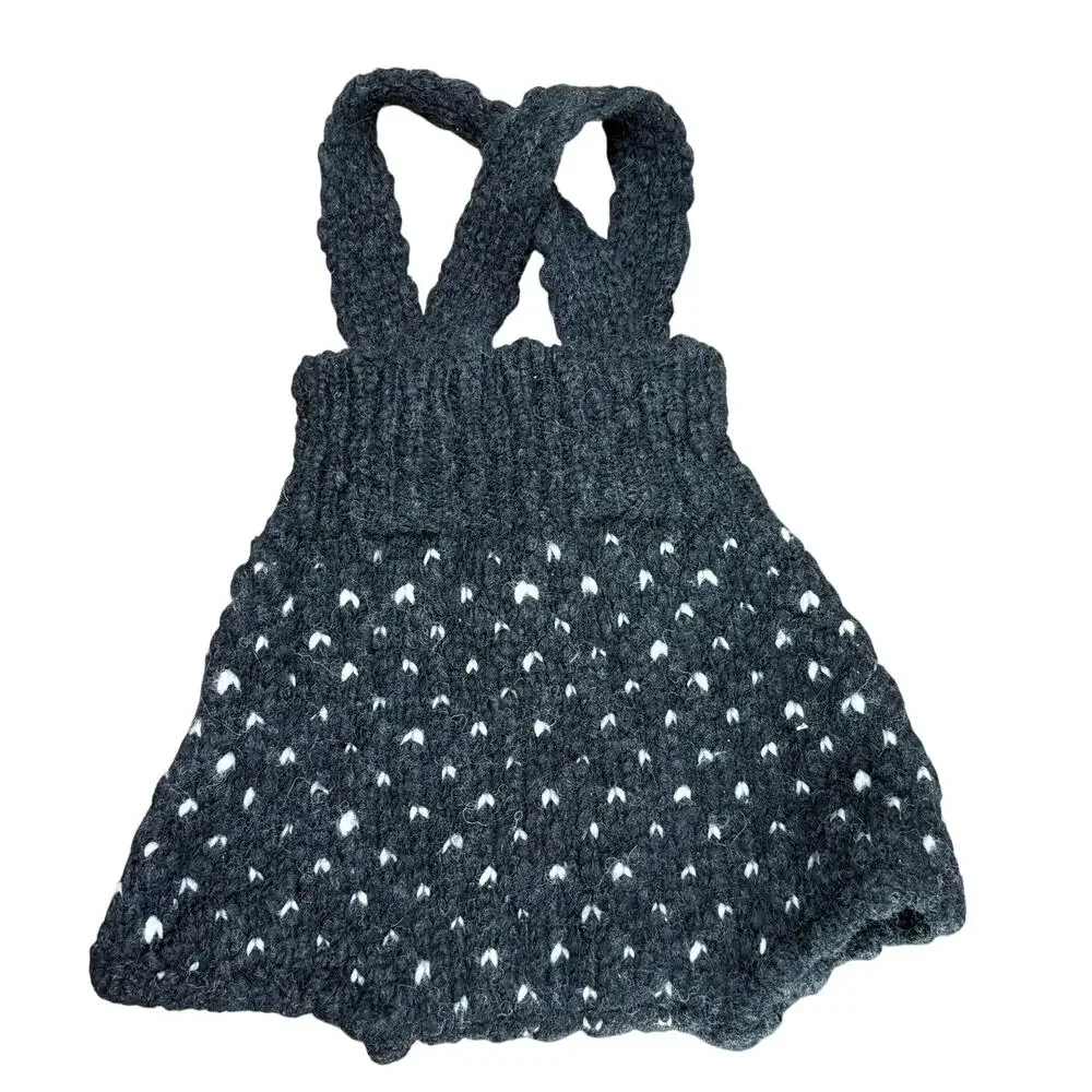 Buho Barcelona Knit Romper Size 6 Months Overalls Wool Blend Winter Classic‎